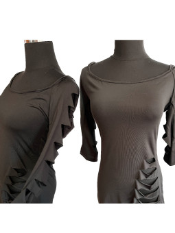 VESTIDO NEGRO MANGA LARGA