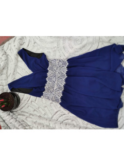 VESTIDO AZUL GASA