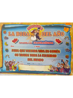 DIPLOMA LA BODA DEL AÑO
