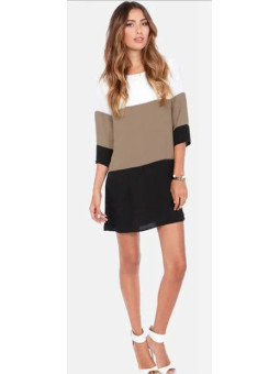 VESTIDO TRES COLORES